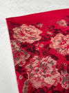 LARGE RED FLORAL PRINT SILKY FEEL PASHMINA SHAWL SCARF