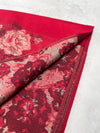 LARGE RED FLORAL PRINT SILKY FEEL PASHMINA SHAWL SCARF