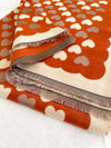 LARGE RUST ORANGE HEART PRINT REVERSIBLE CASHMERE WINTER SHAWL BLANKET SCARF