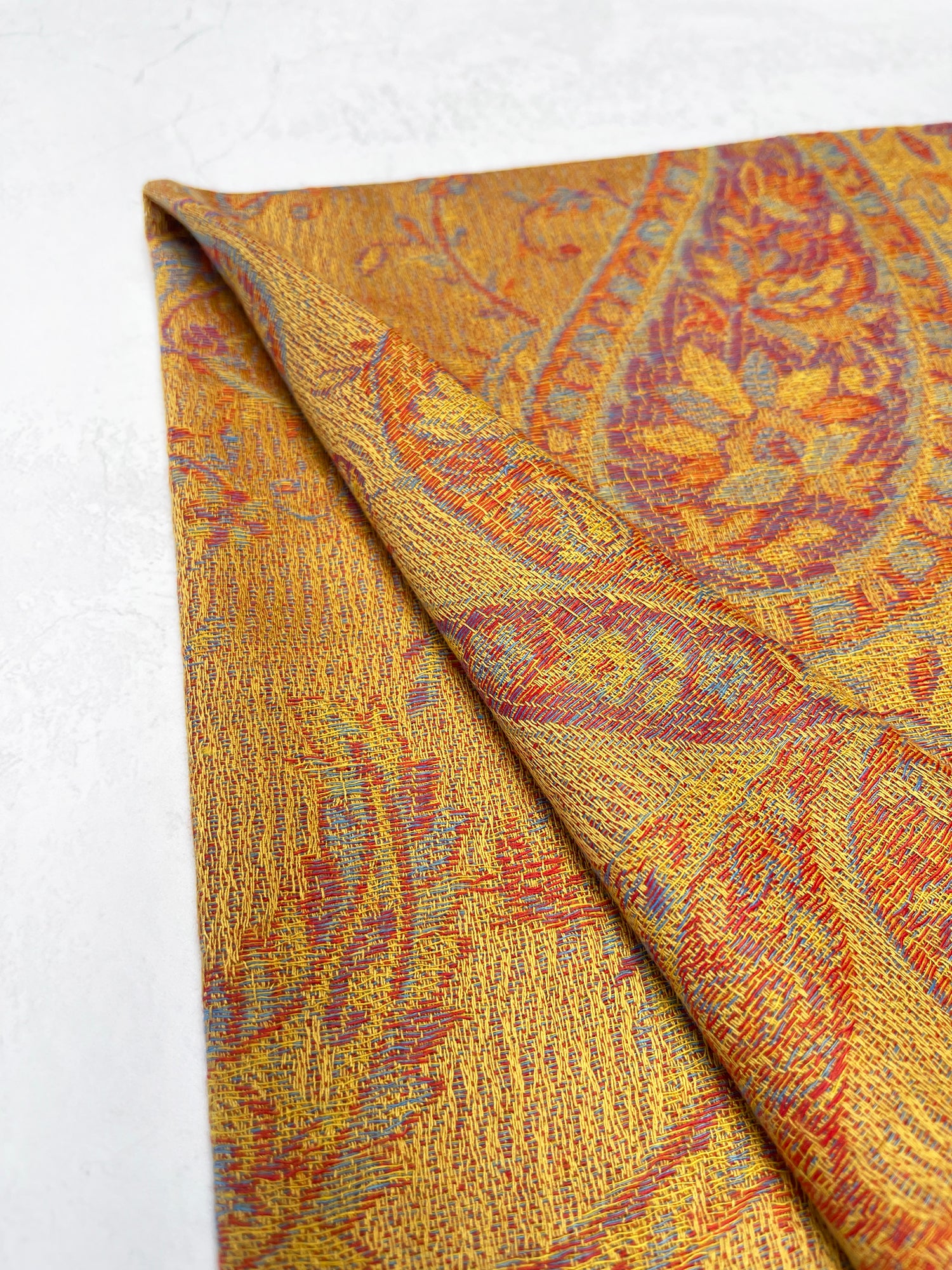 LARGE YELLOW MULTI COLOUR PAISLEY PASHMINA SHAWL SCARF WRAP