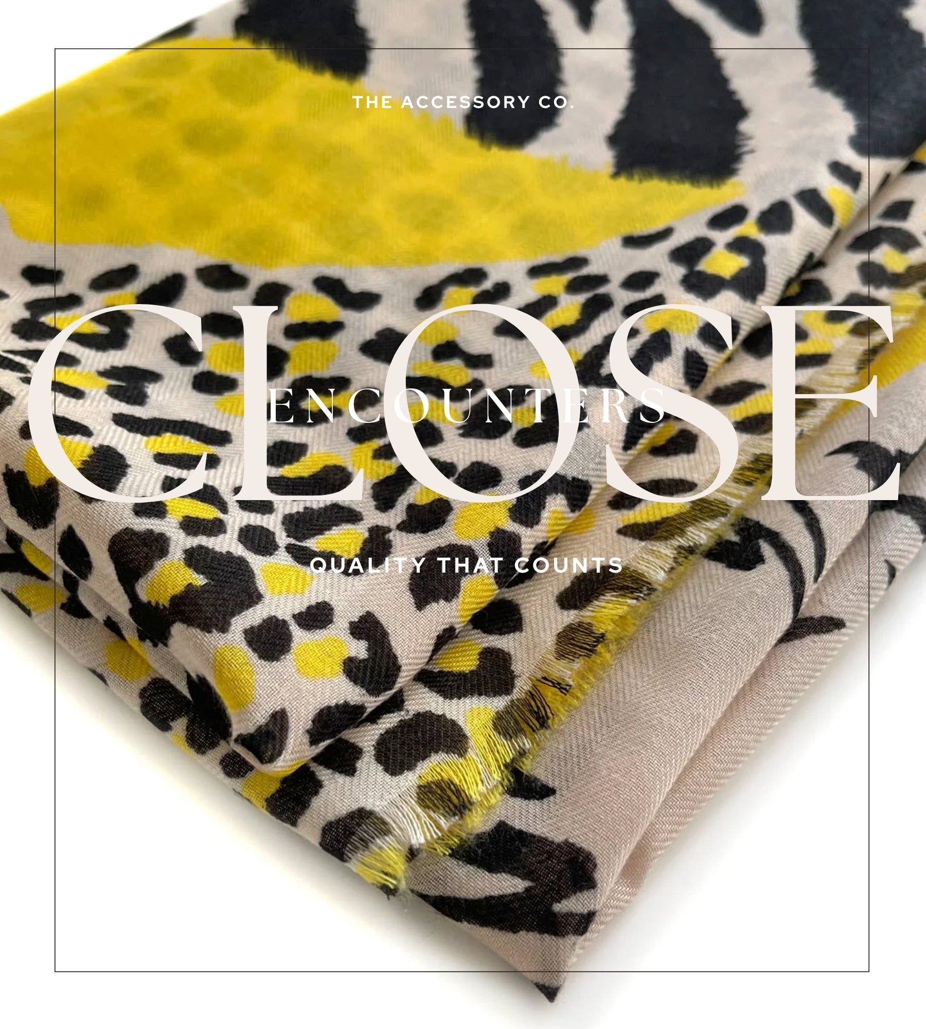 LARGE YELLOW TIGER AND LEOPARD PRINT SHAWL SCARF