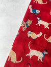 LIGHTWEIGHT RED SCARF WITH CATS