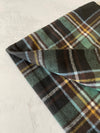 LONG BLACK WOOL MIX CHECKED TARTAN SCARF