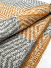 LONG BLACK GREY WOOL BLEND STRIPED SCARF