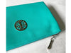 LARGE MULTI-COMPARTMENT CROSS-BODY PURSE BAG WITH WRIST AND LONG STRAPS - TURQUOISE