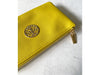 SMALL MULTI-POCKET CROSSBODY PURSE BAG WITH WRISTLET AND LONG STRAP - MUSTARD YELLOW