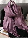 LONG PLAIN BURGUNDY SATIN SCARF SHAWL WRAP