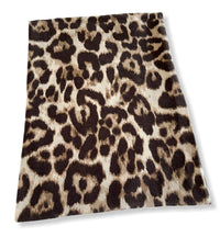 TAUPE COTTON BLEND CLASSIC LEOPARD PRINT SCARF