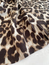 TAUPE COTTON BLEND CLASSIC LEOPARD PRINT SCARF