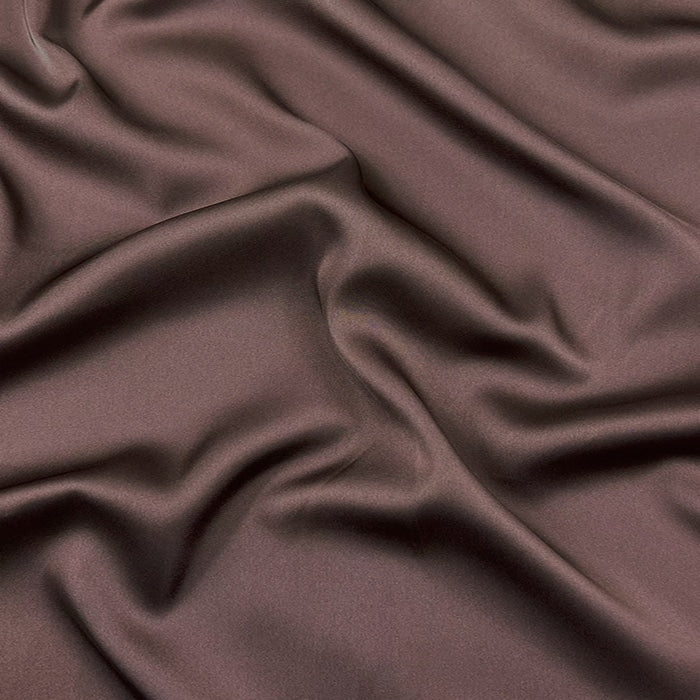 LONG PLAIN BROWN SATIN SCARF SHAWL WRAP