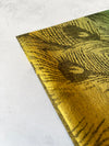 LARGE BLACK RAINBOW FEATHER AND LEAF PRINT PASHMINA SHAWL SCARF