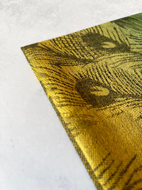 LARGE BLACK RAINBOW FEATHER AND LEAF PRINT PASHMINA SHAWL SCARF