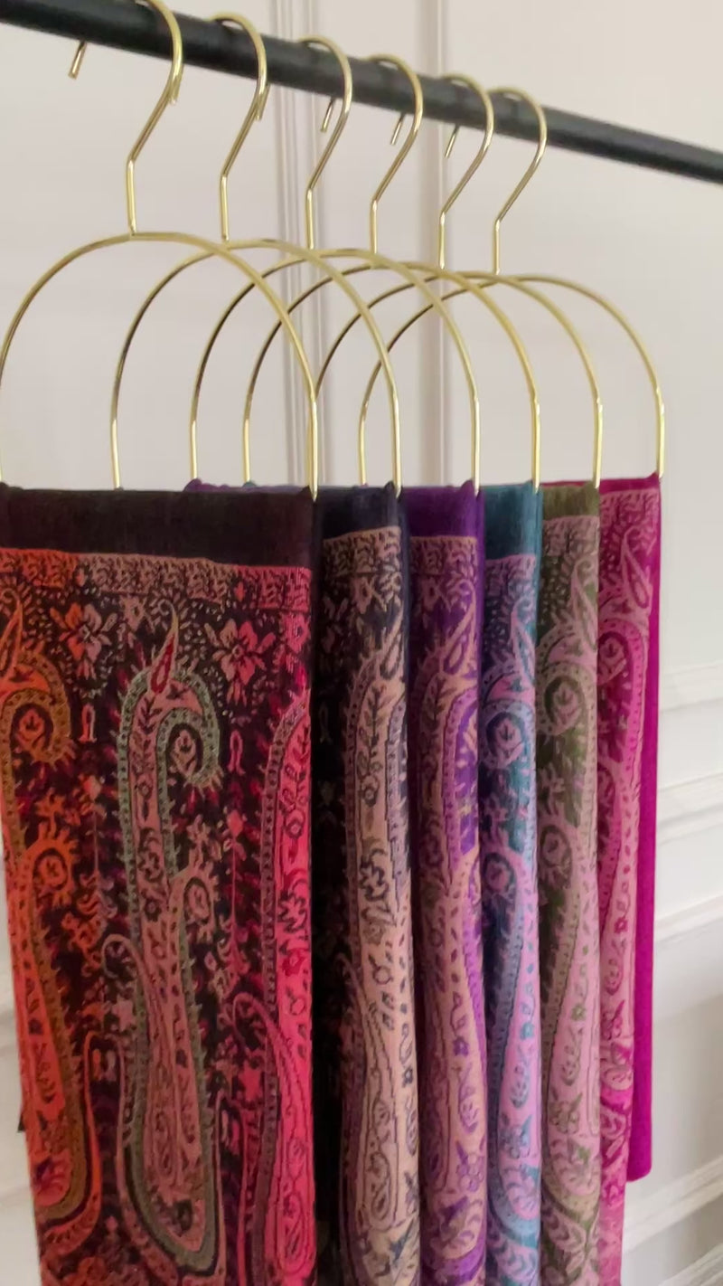 LARGE GREEN RAINBOW MULTI COLOUR PAISLEY PRINT PASHMINA SHAWL SCARF