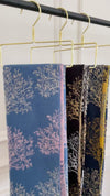 LARGE THICK BLACK TREE PRINT REVERSIBLE WINTER SHAWL BLANKET SCARF