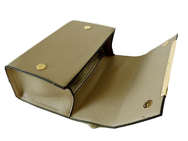 A-SHU GREY HARDBACK BOX SHOULDER BAG WITH PADLOCK DESIGN AND LONG STRAP - A-SHU.CO.UK
