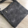 A-SHU LARGE GREY MULTI COMPARTMENT CROSS BODY OVER SHOULDER BAG WITH LONG STRAP - A-SHU.CO.UK