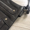 A-SHU LARGE GREY MULTI COMPARTMENT CROSSBODY BAG WITH LONG STRAP - A-SHU.CO.UK