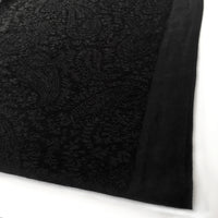 A-SHU BLACK PAISLEY PRINT REVERSIBLE PASHMINA SHAWL SCARF - A-SHU.CO.UK