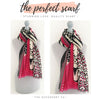 LARGE FUSCHIA PINK COTTON MIX TIGER AND LEOPARD PRINT SHAWL SCARF