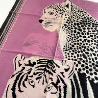 LARGE LILAC TIGER AND LEOPARD PRINT SHAWL SCARF