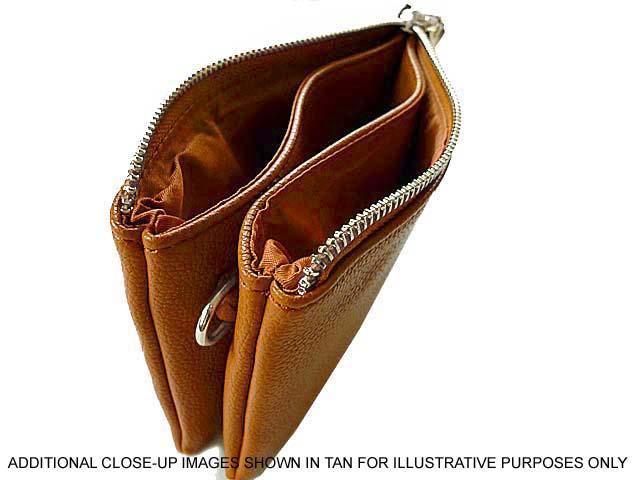 LARGE MULTI COMPARTMENT CROSS BODY PURSE BAG WITH WRIST AND LONG