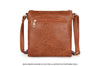 A-SHU LARGE TAUPE BEIGE TURN LOCK MULTI COMPARTMENT CROSS BODY SHOULDER BAG WITH LONG STRAP - A-SHU.CO.UK