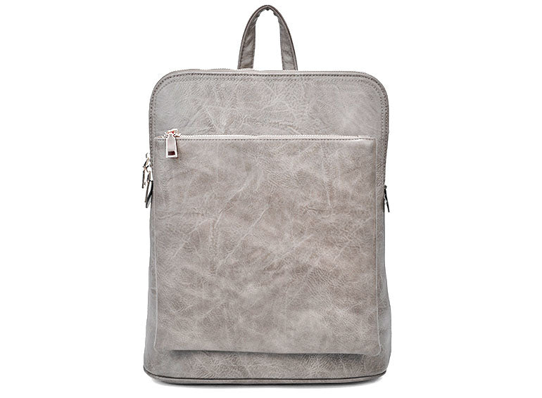 LIGHT GREY MULTI COMPARTMENT CROSS BODY BACKPACK