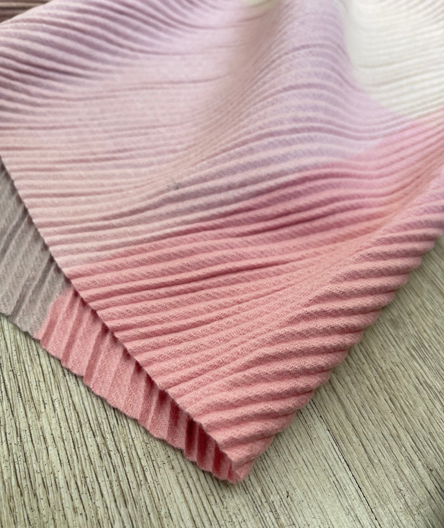 LONG PINK CRINKLE MULTICOLOUR WOOL MIX COLOUR BLOCK CHECK SCARF