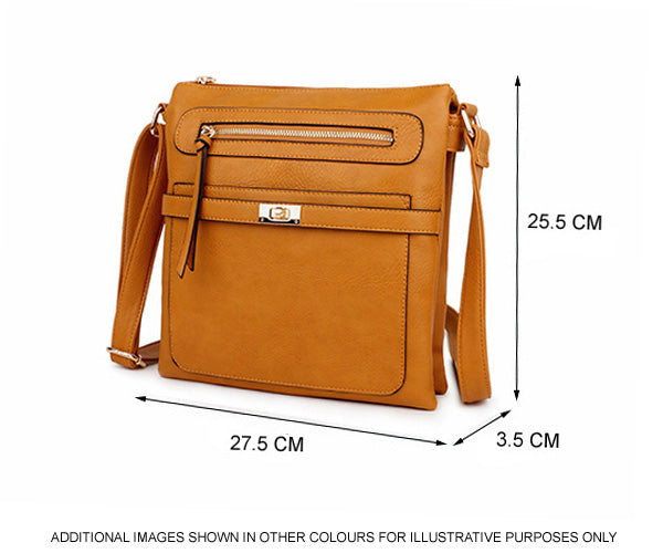 A SHU BLACK MULTI COMPARTMENT CROSS BODY SHOULDER BAG A SHU.CO.UK