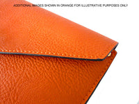 A-SHU BROWN OVER-SIZED ENVELOPE CLUTCH BAG WITH LONG CROSS BODY AND WRISTLET STRAP - A-SHU.CO.UK