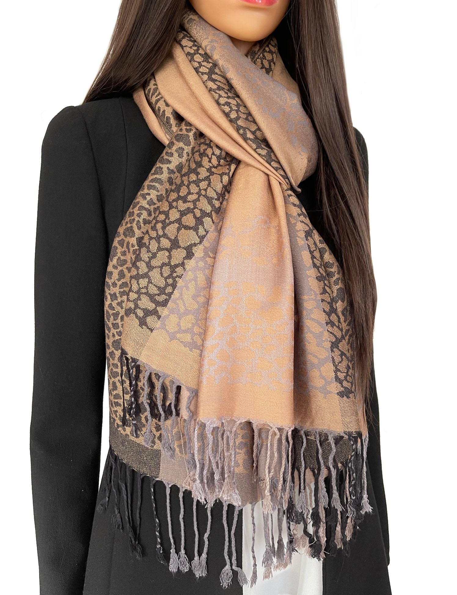 Louis Vuitton Monogram double sided cashmere shawl
