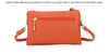 SMALL MULTI-POCKET CROSS BODY CLUTCH BAG WITH WRISTLET - RED