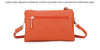 SMALL MULTI-POCKET CROSS BODY CLUTCH BAG WITH WRISTLET - PINK