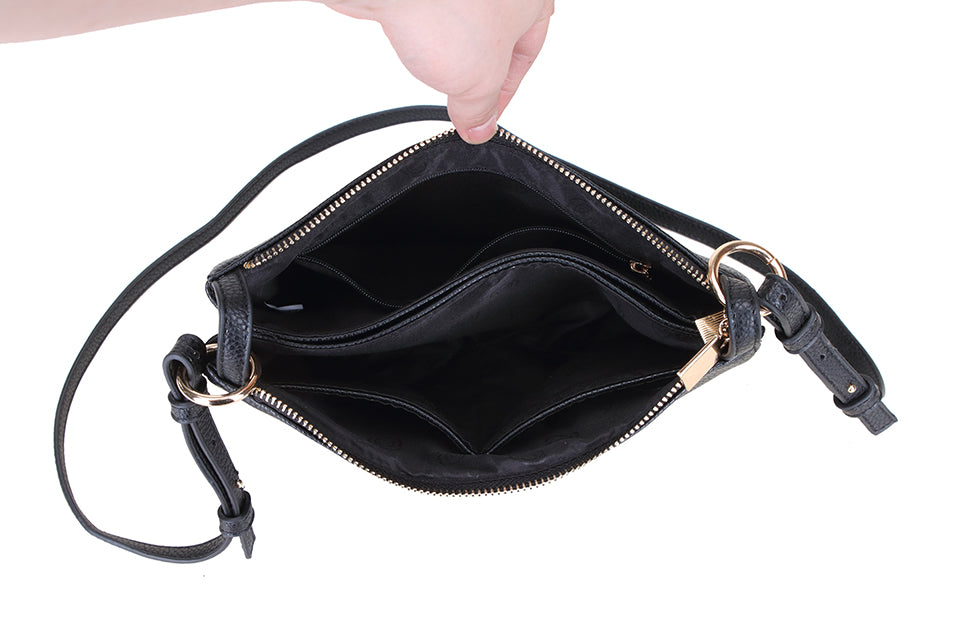 Plain black discount cross body bag