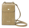 SMALL TAUPE MOBILE PHONE HOLDER CROSS BODY BAG