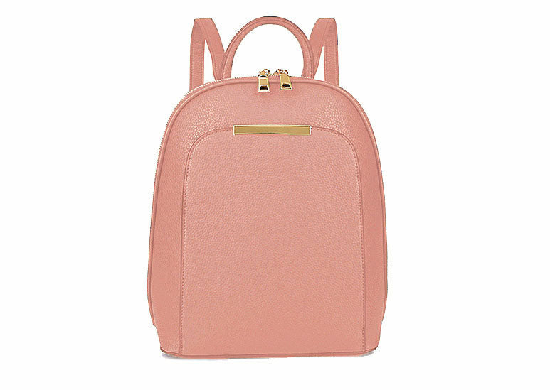 A-SHU SMALL MULTI COMPARTMENT CROSS BODY BACKPACK WITH TOP HANDLE - LIGHT PINK - A-SHU.CO.UK