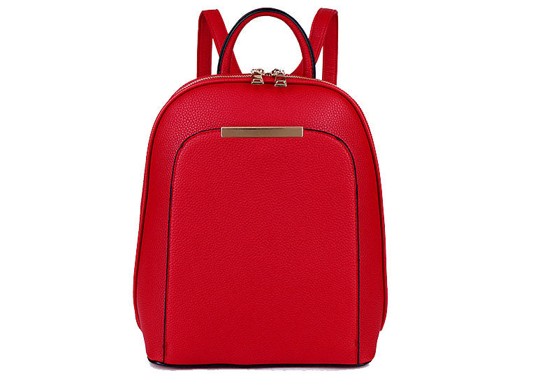 A-SHU SMALL MULTI COMPARTMENT CROSS BODY BACKPACK WITH TOP HANDLE - RED - A-SHU.CO.UK