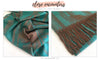 TURQUOISE BRONZE REVERSIBLE PASHMINA SHAWL SCARF IN ABSTRACT FLORAL PRINT