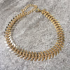 A-SHU GOLD SKELETON LEAF CHAIN LINKED ANKLET / ANKLE BRACELET - A-SHU.CO.UK