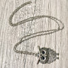 A-SHU SILVER OWL BIRD PENDANT WITH LONG NECKLACE - A-SHU.CO.UK