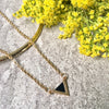 A-SHU BLACK TRIANGLE MULTI LAYER SHORT CHOKER NECKLACE - A-SHU.CO.UK